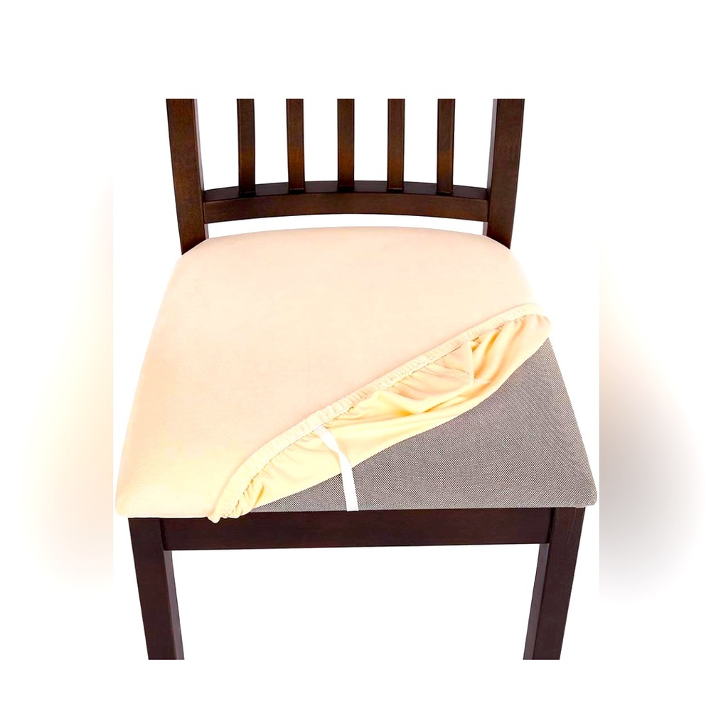 NWT 8 Velour Chair Seat Cushion Covers